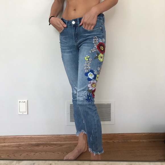 macys embroidered jeans